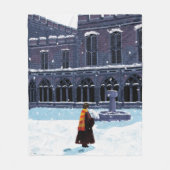 HOGWARTS™中庭のHARRY POTTER™ & Hedwig フリースブランケット (正面)