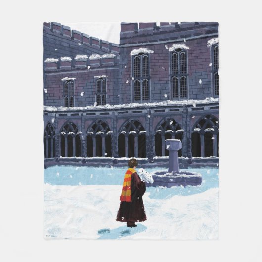 HOGWARTS™中庭のHARRY POTTER™ & Hedwig フリースブランケット (正面)