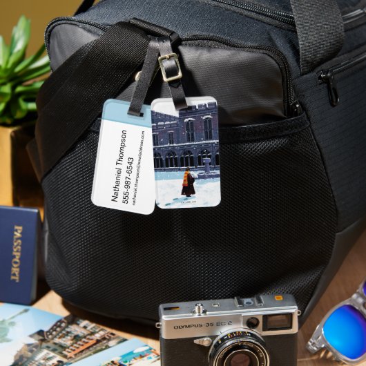 HOGWARTS™中庭のHARRY POTTER™ & Hedwig ラゲッジタグ (正面&裏面)