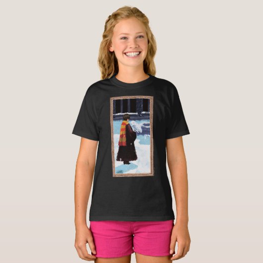 HOGWARTS™中庭のHARRY POTTER™ & Hedwig Tシャツ (正面フル)