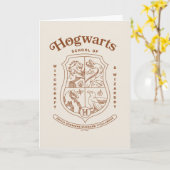 HOGWARTS™魔法学校の紋章 カード (黄色い花)