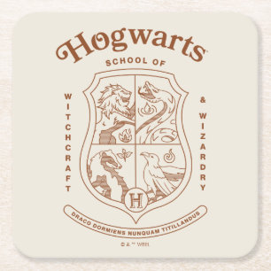 HOGWARTS™魔法魔術学校クレスト スクエアペーパーコースター