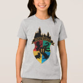 HOGWARTS™ Castle Crest House Pride Badge トライブレンドＴシャツ (正面)