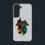 HOGWARTS™ Castle Crest House Pride Badge Samsung Galaxy S22ケース<br><div class="desc">Check out this shield crest for HOGWARTS™ featuring the four House Mascots and the silhouette of the castle! Wear this graphic on a t-shirt or sip from a customized mug! Shop this design on more custom Zazzle products for the perfect gift.</div>