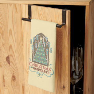 HOGWARTS™ Cookieグラフィックでのクリスマス キッチンタオル