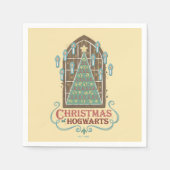 HOGWARTS™ Cookieグラフィックでのクリスマス スタンダードカクテルナプキン (正面)