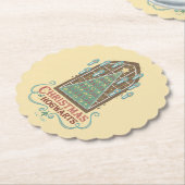 HOGWARTS™ Cookieグラフィックでのクリスマス ペーパーコースター (アングル)