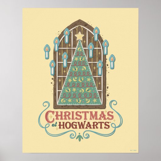 HOGWARTS™ Cookieグラフィックでのクリスマス ポスター (正面)