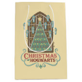 HOGWARTS™ Cookieグラフィックでのクリスマス ミディアムペーパーバッグ (正面)