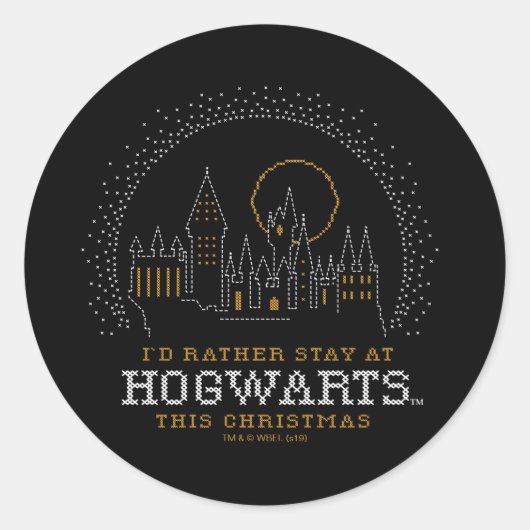 HOGWARTS™ Cross-Stitch Artに滞在したい ラウンドシール (正面)