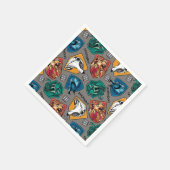 HOGWARTS™ Houses Crosshatched Pattern スタンダードカクテルナプキン (角)