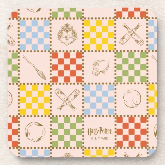 HOGWARTS™ QUIDDITCH™ チームチェッカーパターン コースター (正面)