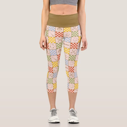 HOGWARTS™ QUIDDITCH™ Team Checker Pattern カプリレギンス (正面)