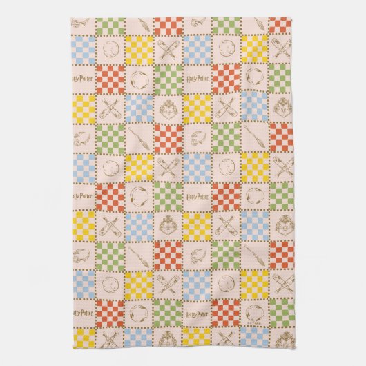 HOGWARTS™ QUIDDITCH™ Team Checker Pattern キッチンタオル (縦)