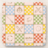 HOGWARTS™ QUIDDITCH™ Team Checker Pattern コースター (正面)