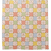 HOGWARTS™ QUIDDITCH™ Team Checker Pattern シャワーカーテン (正面)
