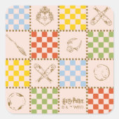 HOGWARTS™ QUIDDITCH™ Team Checker Pattern スクエアシール (正面)