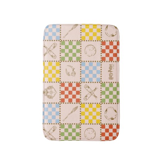 HOGWARTS™ QUIDDITCH™ Team Checker Pattern バスマット (正面縦)
