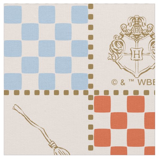 HOGWARTS™ QUIDDITCH™ Team Checker Pattern ファブリック (クローズアップ)