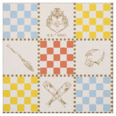 HOGWARTS™ QUIDDITCH™ Team Checker Pattern ファブリック (見本)