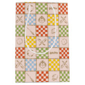 HOGWARTS™ QUIDDITCH™ Team Checker Pattern ミディアムペーパーバッグ (正面)