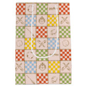 HOGWARTS™ QUIDDITCH™ Team Checker Pattern ミディアムペーパーバッグ (裏面)