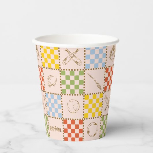 HOGWARTS™ QUIDDITCH™ Team Checker Pattern 紙コップ (正面)