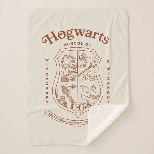 HOGWARTS™ School of Witchcraft and Wizardry Crest シェルパブランケット (正面)