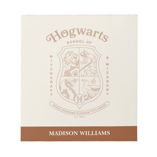 HOGWARTS™ School of Witchcraft and Wizardry Crest ノートパッド (正面)