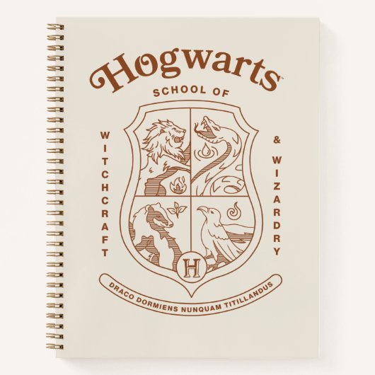 HOGWARTS™ School of Witchcraft and Wizardry Crest ノートブック (正面)