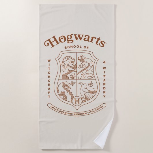 HOGWARTS™ School of Witchcraft and Wizardry Crest ビーチタオル (正面)