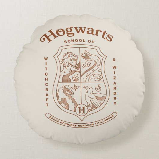 HOGWARTS™ School of Witchcraft and Wizardry Crest ラウンドクッション (正面)