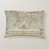 Hohenのund Tiefen -高低の地図書は地図を描きます アクセントクッション (裏面)