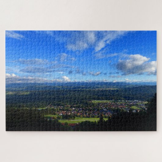 Hohenpeissenberg、ドイツのバイエルンを見渡す。 ジグソーパズル (横)