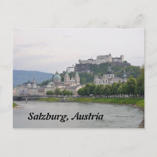 Hohensalzburgの城、ザルツブルク、オーストリアの郵便はがき ポストカード