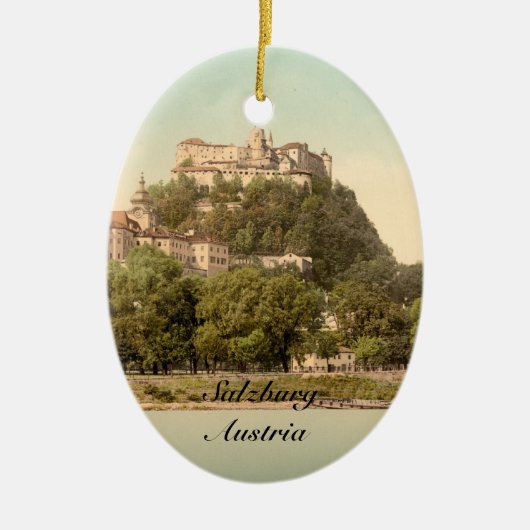 Hohensalzburgの城III、ザルツブルク、オーストリア セラミックオーナメント (正面)