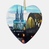 Hohenzollernbridgeのケルンのカテドラル セラミックオーナメント (右)