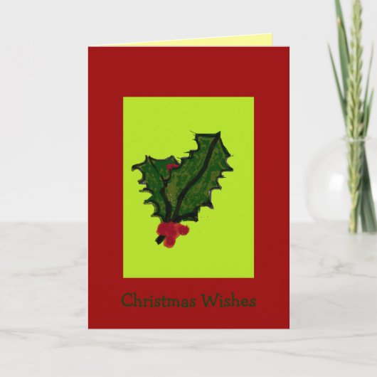 Hohoのヒイラギのクリスマスカード シーズンカード (正面)