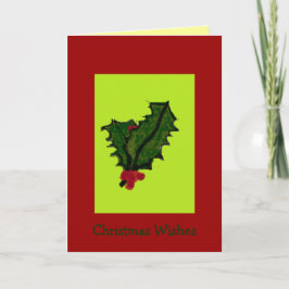 Hohoのヒイラギのクリスマスカード シーズンカード
