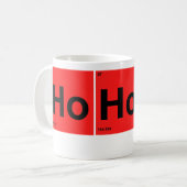 HoHoクリスマス周期要素表 コーヒーマグカップ (正面左)