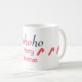 HoHoグリーンメリークリスマスステッカー コーヒーマグカップ (正面右)