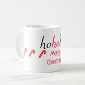 HoHoグリーンメリークリスマスステッカー コーヒーマグカップ (正面左)
