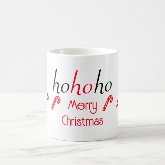 HoHoグリーンメリークリスマスステッカー コーヒーマグカップ (中央)