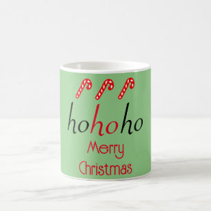 HoHoグリーンメリークリスマスステッカー コーヒーマグカップ