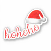 HoHoサンタハットカスタムカットビニールシール シール (正面)