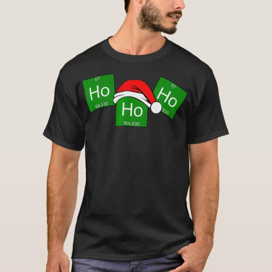 HoHoホルミウム化学元素クリスマスプン Tシャツ (正面)