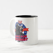 Hoho for president - ceramic mug ツートーンマグカップ (正面左)