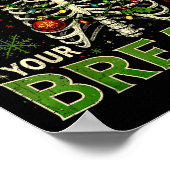 Hoho Hold Your Breath Funny Nurse Christmas  ポスター (角)