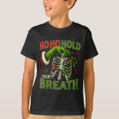 Hoho Hold Your Breath Funny Nurse Christmas Tシャツ (正面)