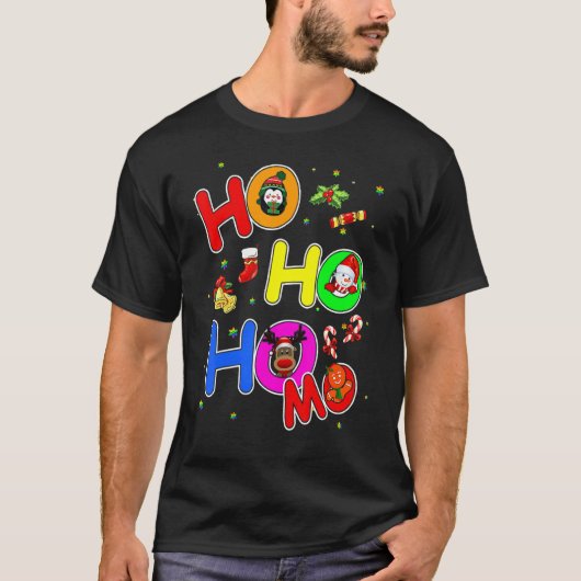 Hoho Homo Gay Christmas Santa Hat Love Is Love Lgb Tシャツ (正面)